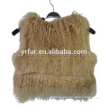 YR109 Little Girl's Rabbit and Mongolia Real Fur Waistcoat